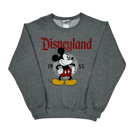 Vintage Disney Mickey Mouse Sweatshirt - Small Gray Cotton Blend