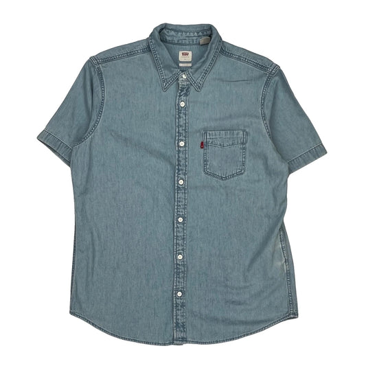 Levis Denim Shirt - Large Light Wash Denim