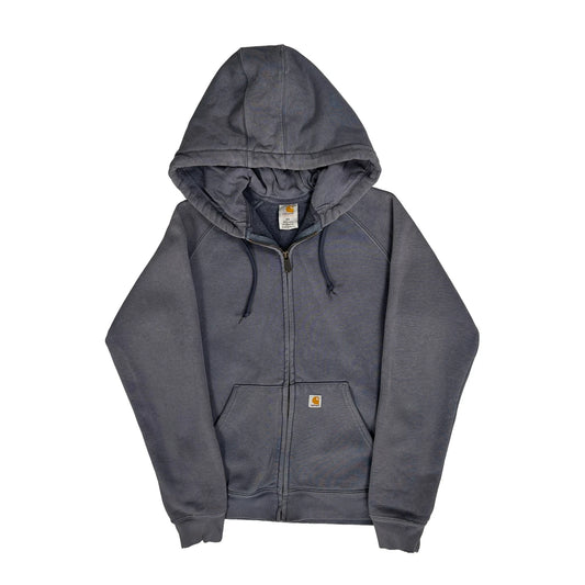 Carhartt Full Zip Hoodie - XS Grey Cotton Blend