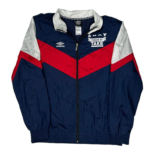 Umbro Track Jacket - Large Navy Nylon