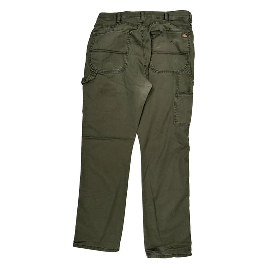 Dickies Cargo Trousers - 34W 34L Green Cotton