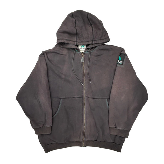 Adidas Equipment Oversized Hoodie - Large Grey Cotton