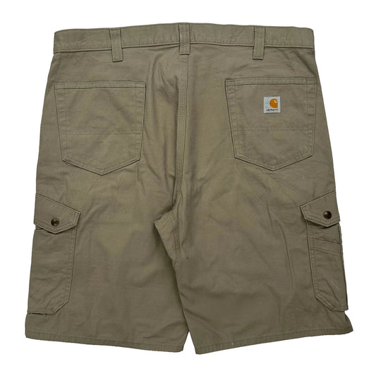 Carhartt Cargo Shorts - 38W 11L Khaki Cotton