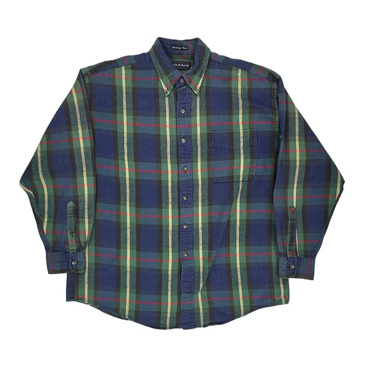 Gant Checked Flannel Shirt - Large Multicoloured Cotton