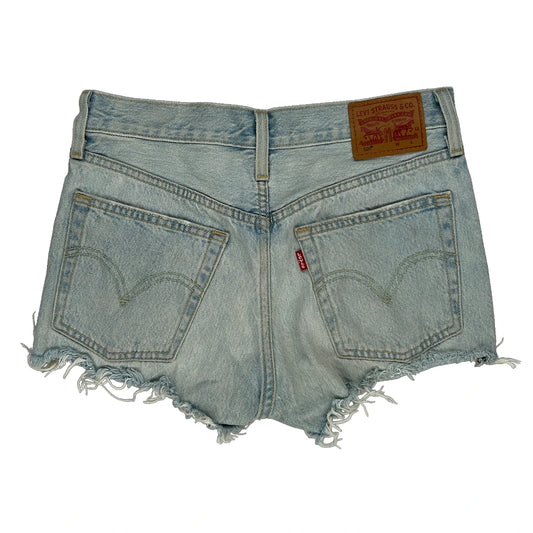 Levis Denim Shorts - 28W UK 8 Light Wash Cotton