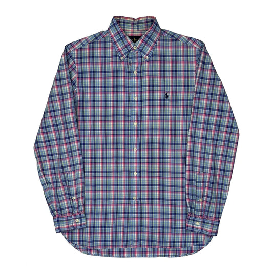 Ralph Lauren Checked Shirt - Medium Blue Cotton