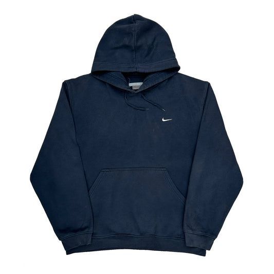 Y2K Nike Hoodie - Large Navy Cotton