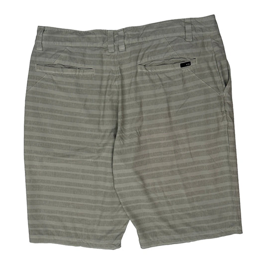 Oakley Striped Shorts - 36W 10L Grey Cotton