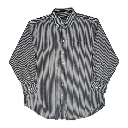 Nautica Striped Shirt - XL Black & White Cotton