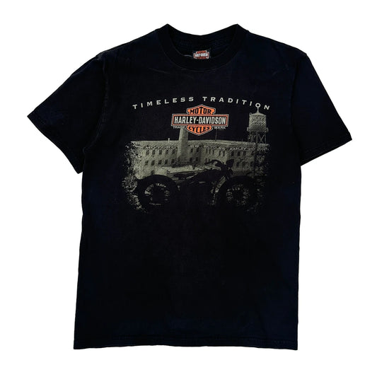 Timeless Tradition Harley Davidson Graphic T-Shirt - Medium Black Cotton