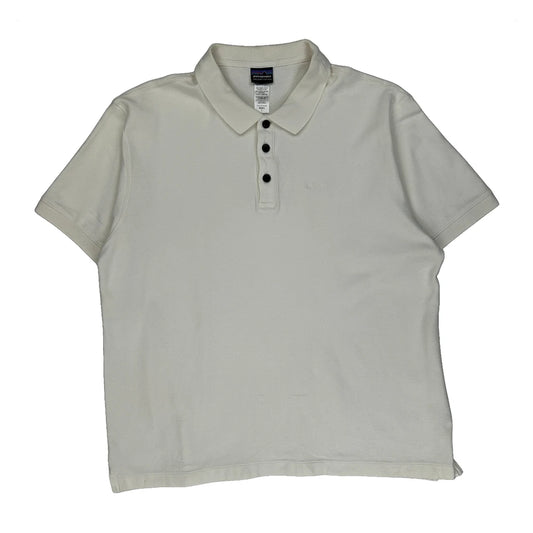 Vintage Patagonia Polo Shirt - Large White Cotton