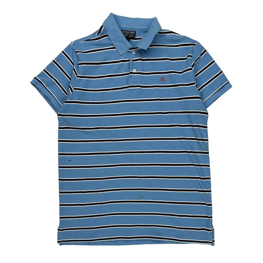 Polo By Ralph Lauren Striped Polo Shirt - Large Blue Cotton