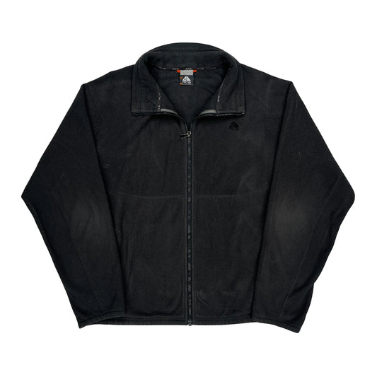 Therma Nike Acg Fleece Jacket - Large Black Polyester