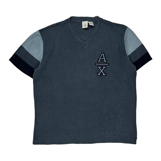 Armani Exchange T-Shirt - Large Blue Cotton
