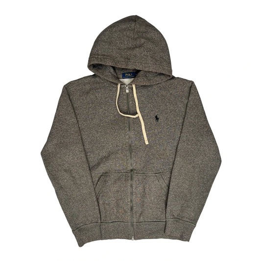 Vintage Polo By Ralph Lauren Hoodie - Medium Grey Cotton Blend