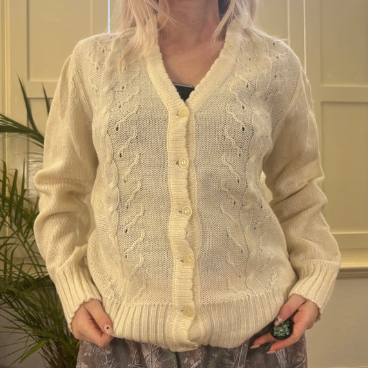 Vintage cream Unbranded Cardigan - womens large
