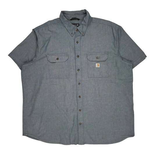 Carhartt Short Sleeve Shirt - 3XL Blue Cotton