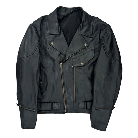 Unbranded Motorcycle Leather Jacket - XL Black Leather