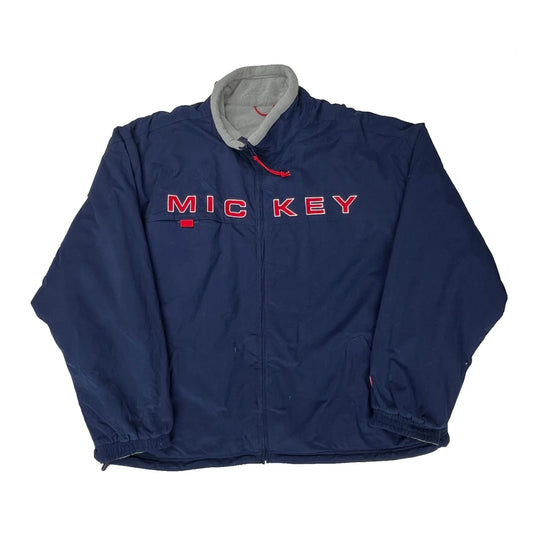 Mickey Mouse Disney Graphic Jacket - 2XL Navy Nylon