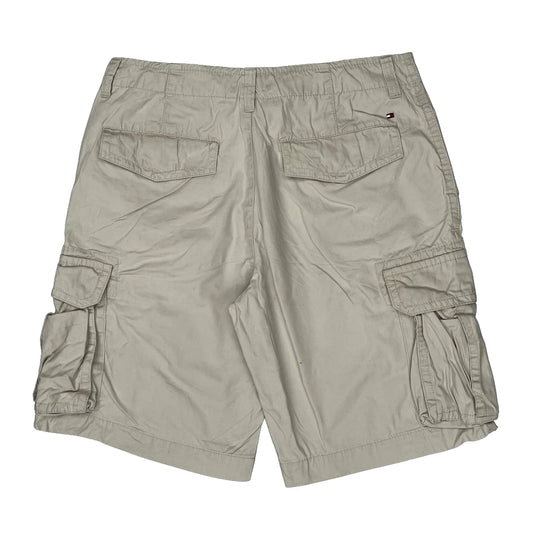 Tommy Hilfiger Cargo Shorts - 36W 11L Beige Cotton