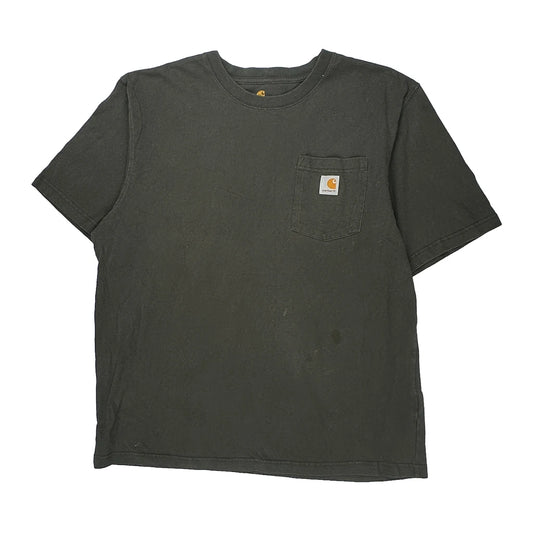 Carhartt T-Shirt - Large Grey Cotton