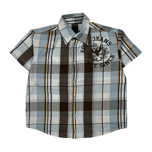 Age 4 Fubu Checked Short Sleeve Shirt - Small Multicoloured Cotton