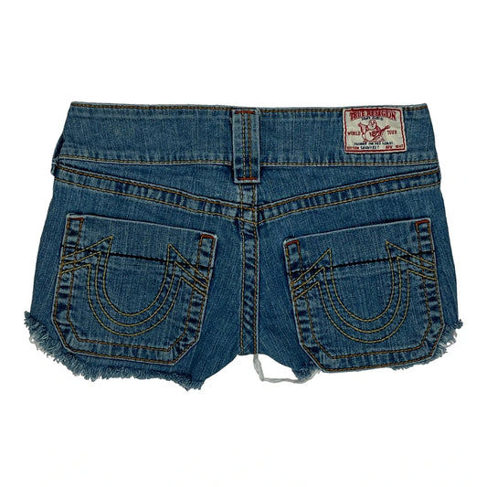 True Religion Denim Shorts - 28W UK 4 Blue Denim