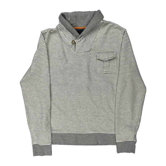 Tommy Hilfiger Striped Jumper - Large Grey Cotton