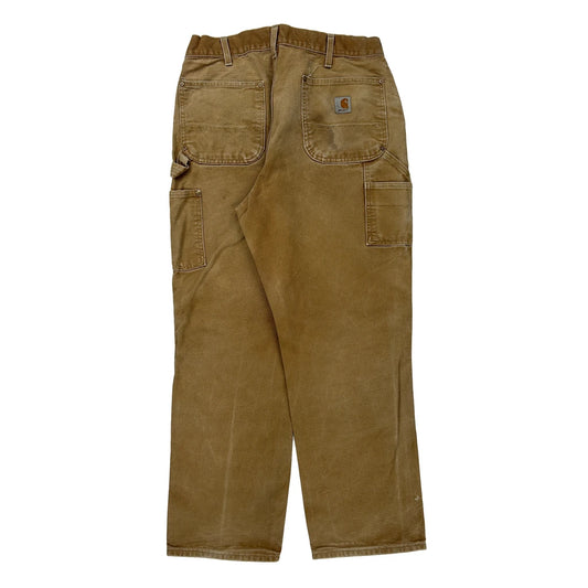 Carhartt Double Knee Carpenter Trousers - 34W 31L Brown Cotton