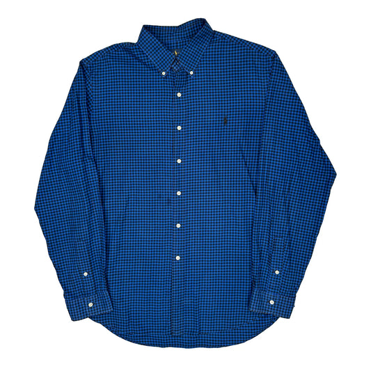Ralph Lauren Checked Shirt - XL Blue Cotton