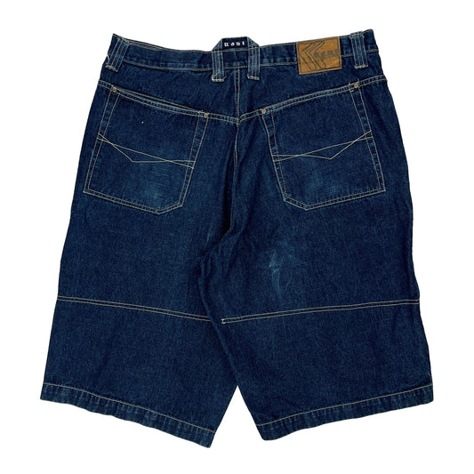 Karl Kani Denim Shorts - 38W 11L Blue Cotton
