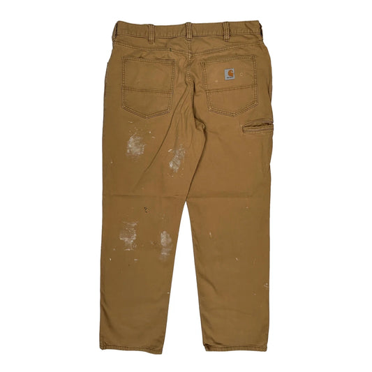 Carhartt Double Knee Carpenter Trousers - 36W 32L Brown Cotton