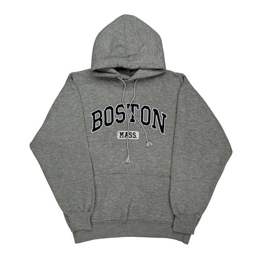 Boston Mass. Authentic Collection College Hoodie - Small Grey Cotton Blend