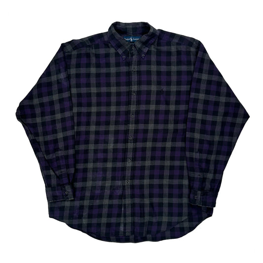 Blake Ralph Lauren Checked Shirt - Large Purple Cotton