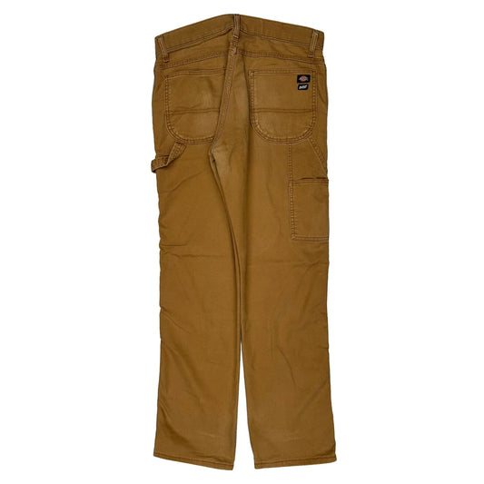Dickies Carpenter Trousers - 32W 32L Khaki Cotton Blend
