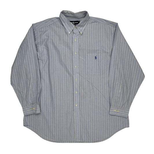 Yarmouth Ralph Lauren Striped Shirt - 2XL Blue Cotton