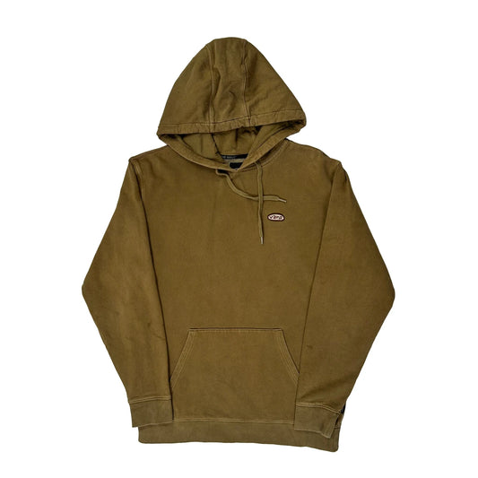 Vintage Vans Graphic Hoodie - Large Khaki Cotton Blend
