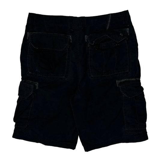 Vintage Quiksilver Cargo Shorts - 34″ Waist Black Cotton