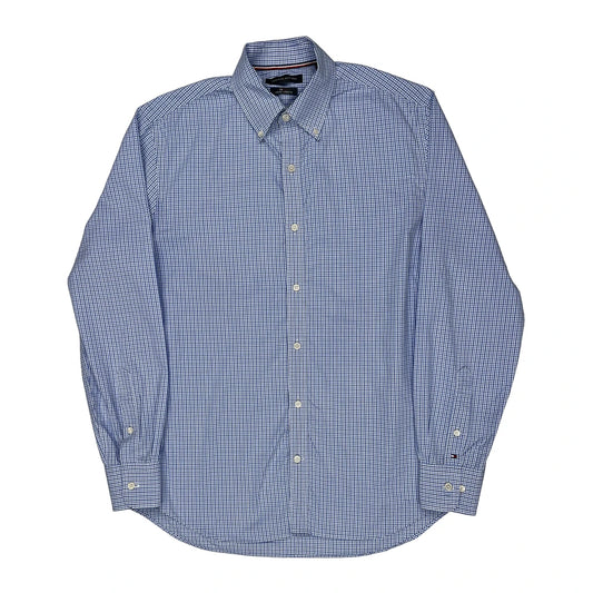Tommy Hilfiger Checked Shirt - Medium Blue Cotton