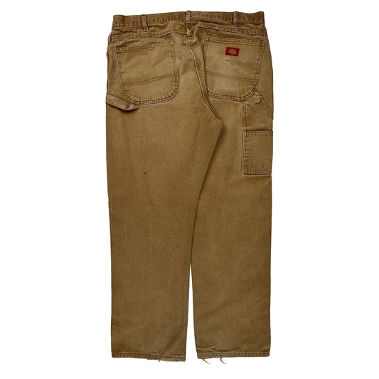 Dickies Carpenter Trousers - 36W 29L Brown Cotton