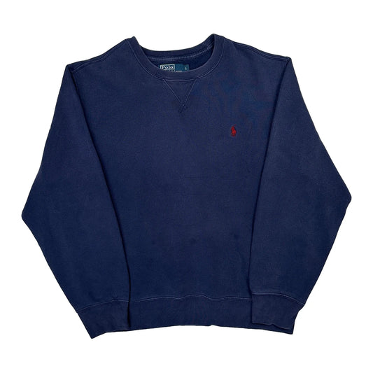 Polo By Ralph Lauren Sweatshirt - Large Blue Cotton