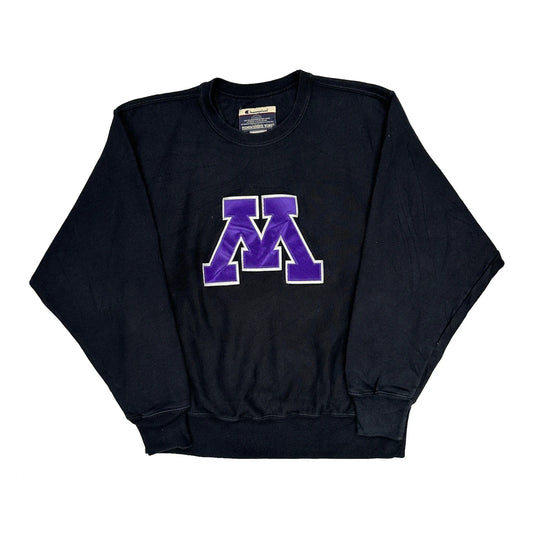 Reverse Weave Champion College Sweatshirt - Medium Black Cotton Blend