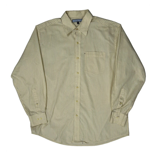 Vintage Tommy Hilfiger Striped Shirt - Large Cream Cotton