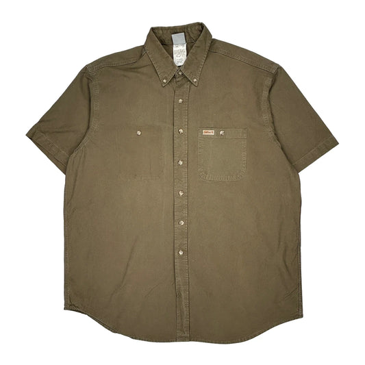 Carhartt Short Sleeve Shirt - XL Khaki Cotton