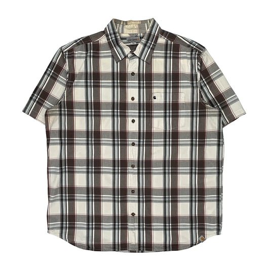 Carhartt Checked Short Sleeve Shirt - 2XL Multicoloured Cotton