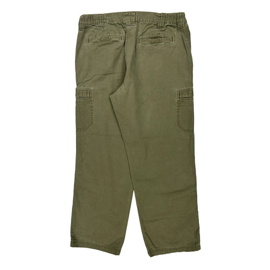 L.L.Bean Cargo Trousers - 34W 30L Green Cotton