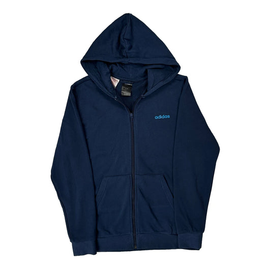 Age 14-15 Adidas Hoodie - Large Blue Cotton