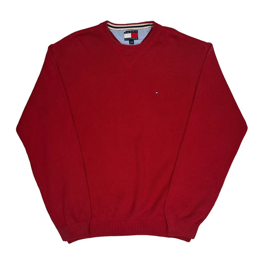 Vintage Tommy Hilfiger Jumper - XL Red Cotton