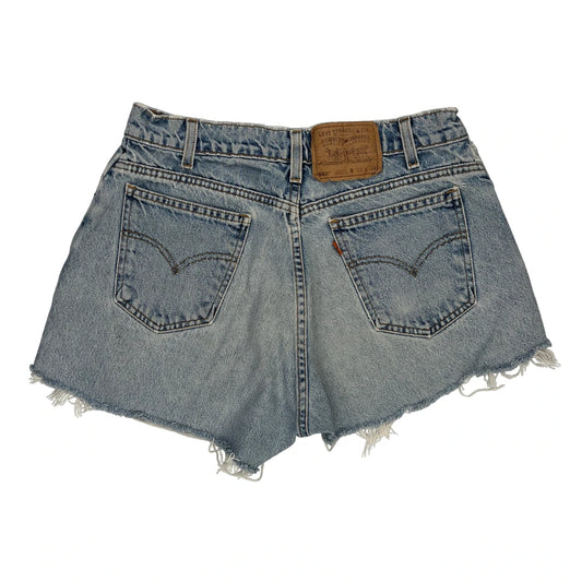 Levis Denim Shorts - 28W UK 8 Light Wash Cotton