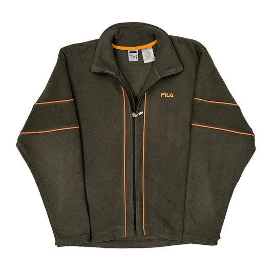 Fila Fleece Jacket - Small Grey Polyester